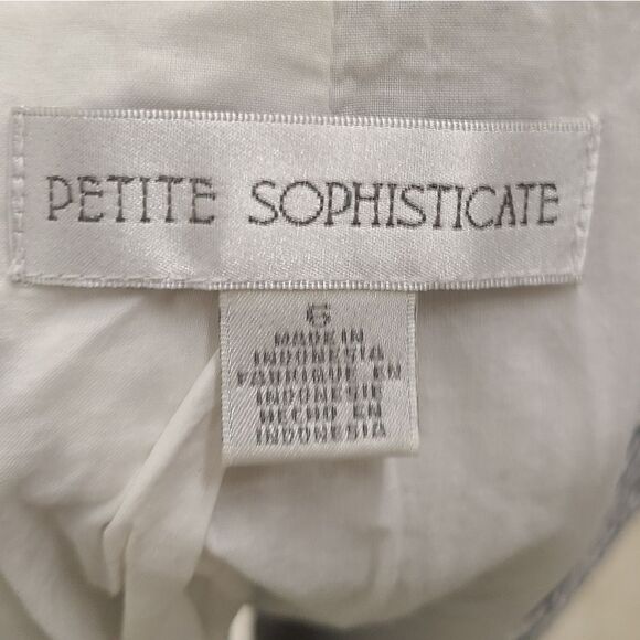 Petite Sophisticate Blue Striped Seersucker Blazer Womens size 6 Jacket Suit Off - Picture 6 of 9